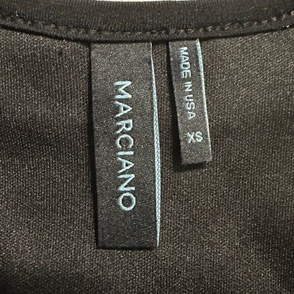 Marciano Bodycon Dress Women's XS Purple Red Sequin Mini Open Back 3/4 Sleeves - Picture 7 of 13